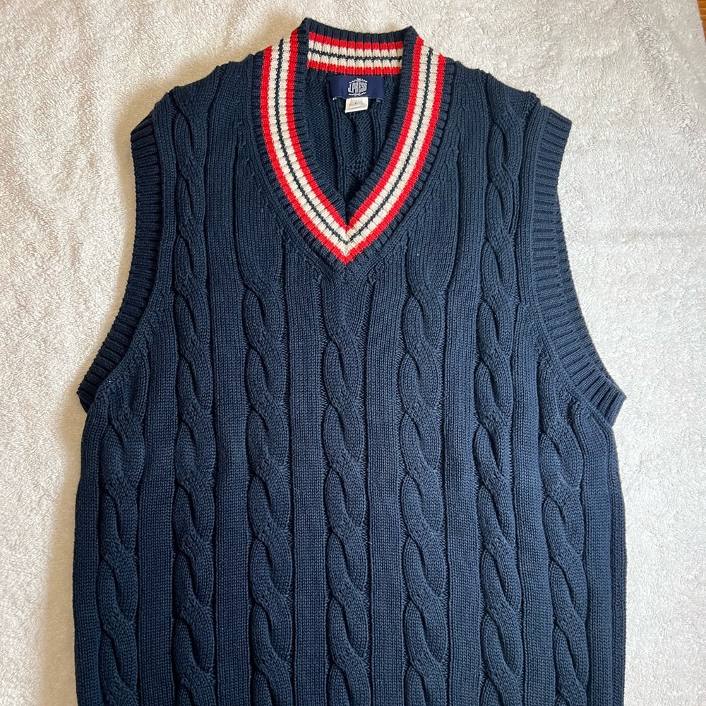 J Press cotton sweater vest